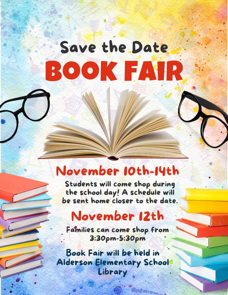 Save the Date! Book Fair coming up November 10th-14th!