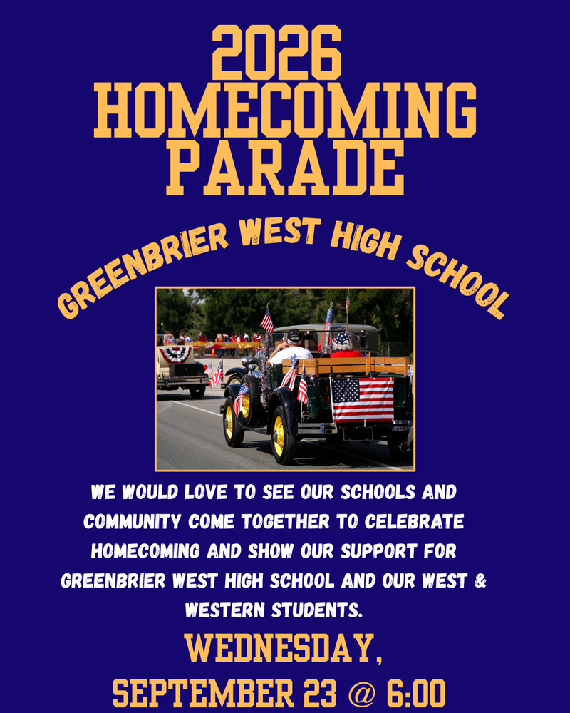 Homecoming Parade Flyer for GWHS