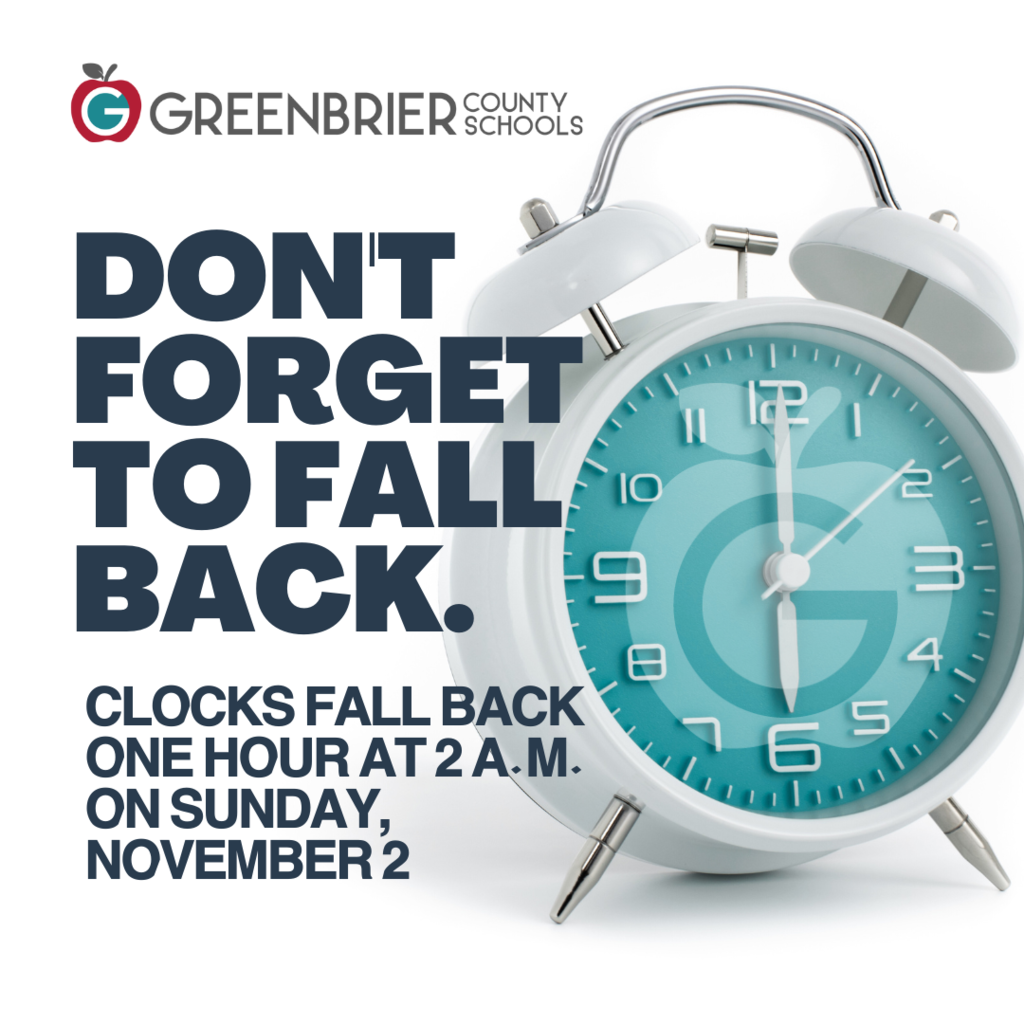 Daylight Savings Time - Fall Back One Hour on November 2