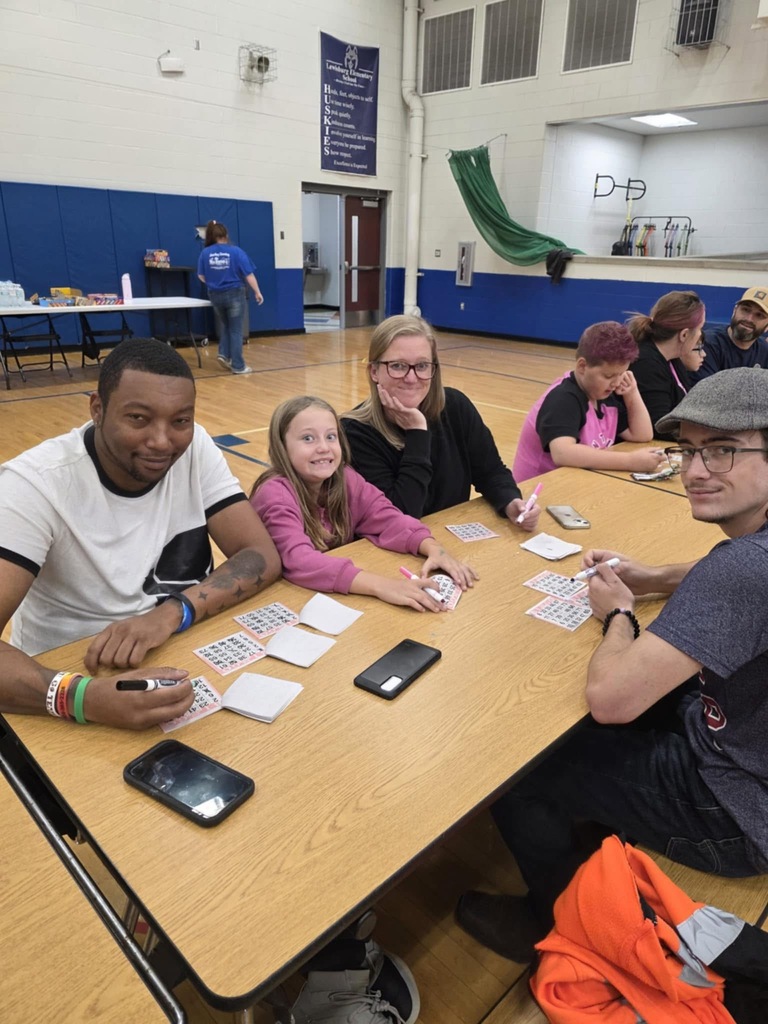 LES families playing bingo