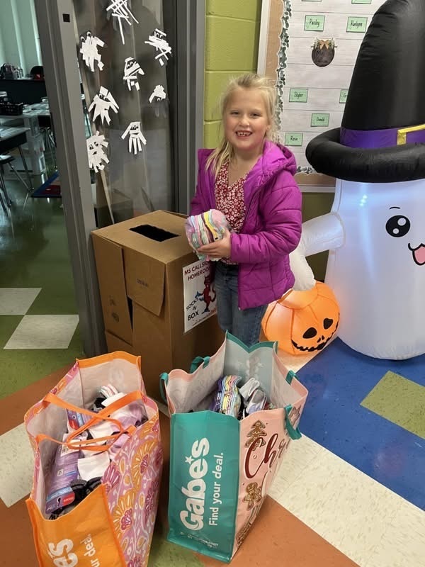 Reeling Lester pictured with her 380 pairs of socks.