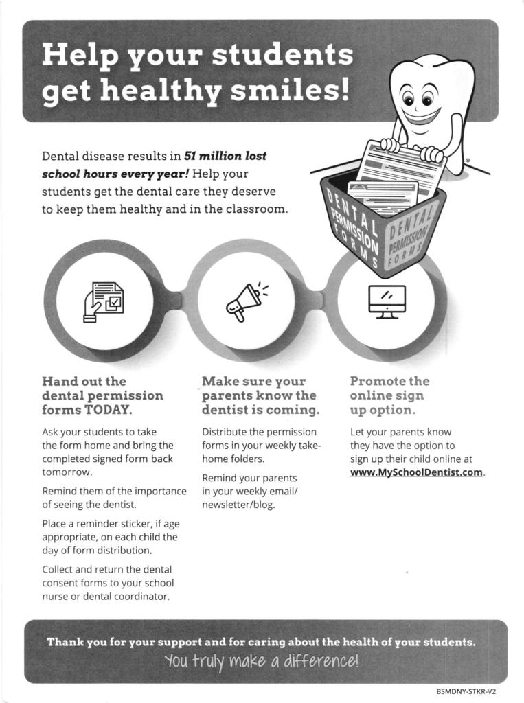 dental handout info