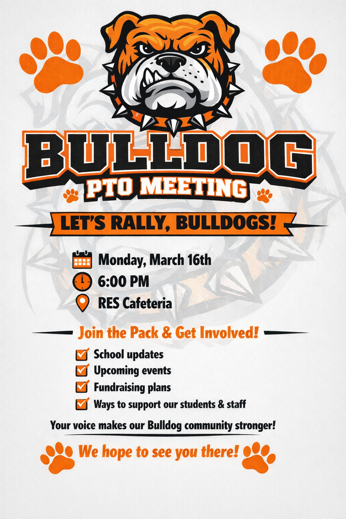 RES PTO Meeting is on March 16th at 6:00pm.