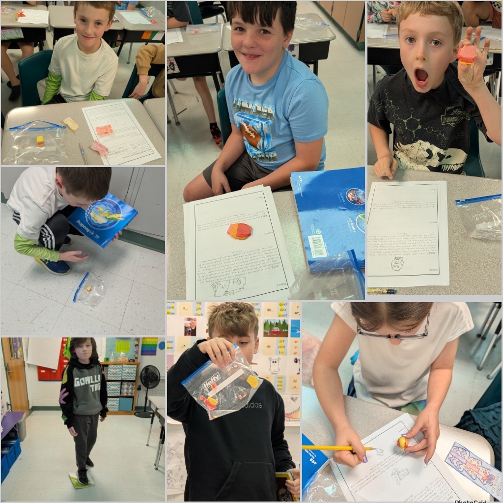 students working on rock cycle project