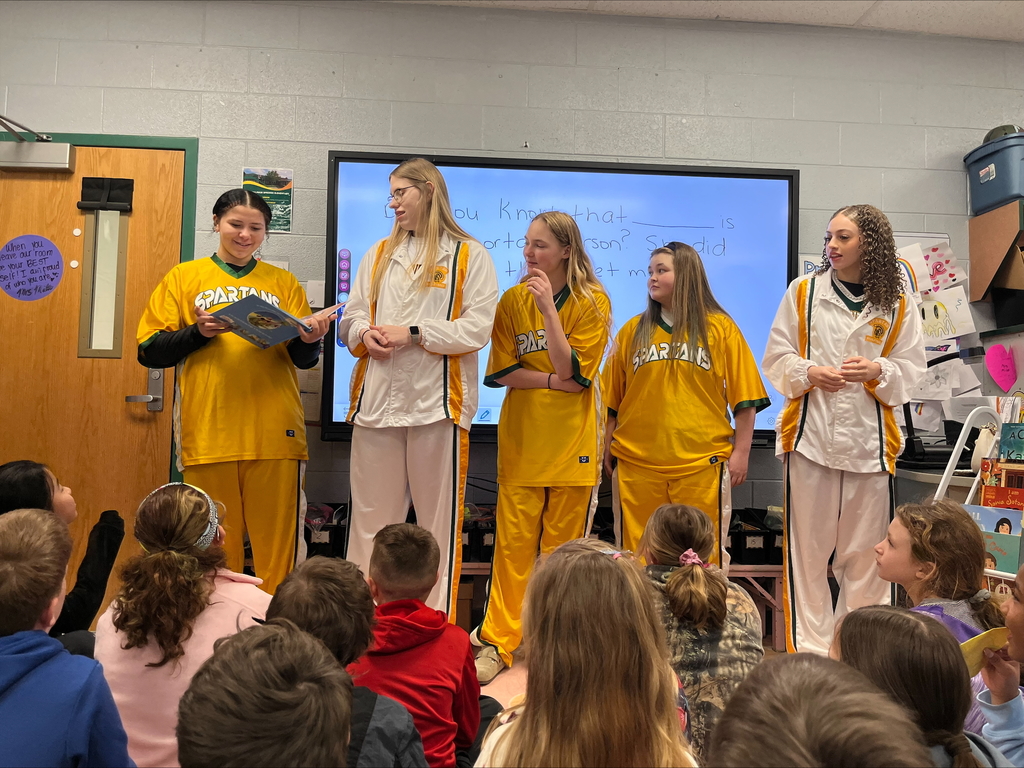basketball team doing a read aloud 