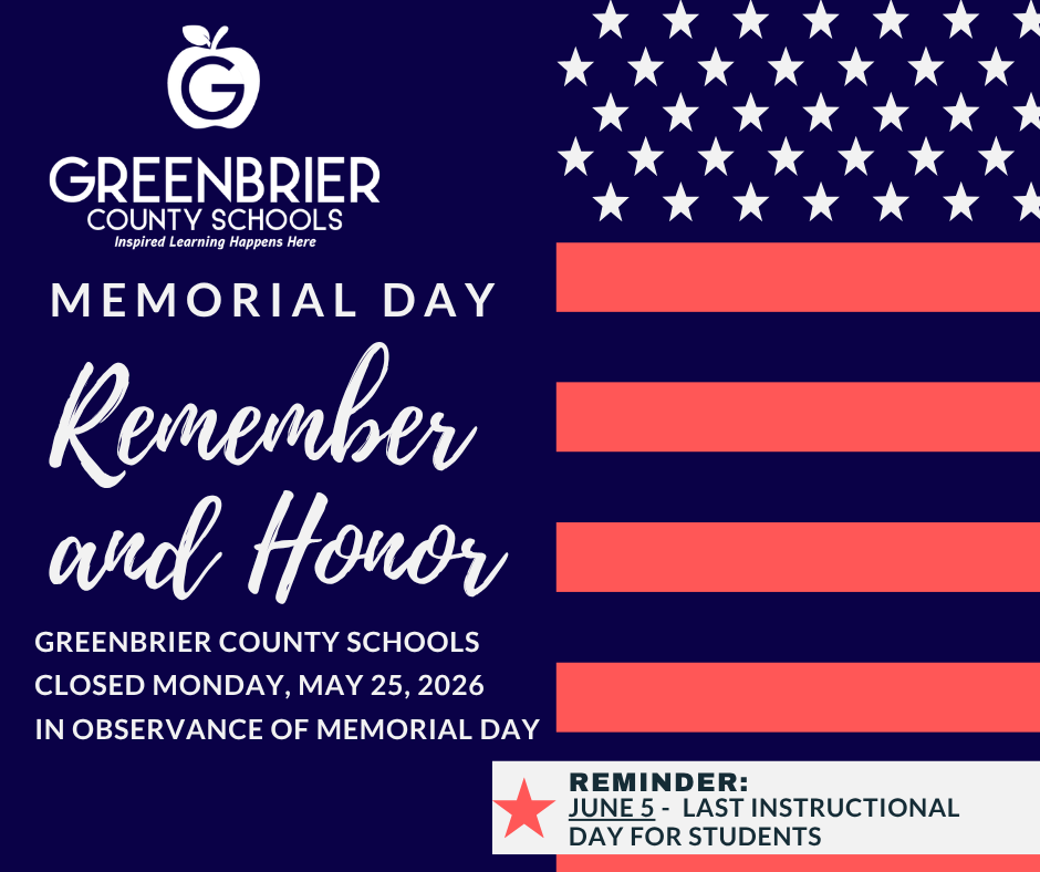 Schools Closed for Memorial Day on Monday, May 25
