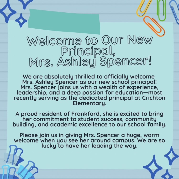 welcome new principal