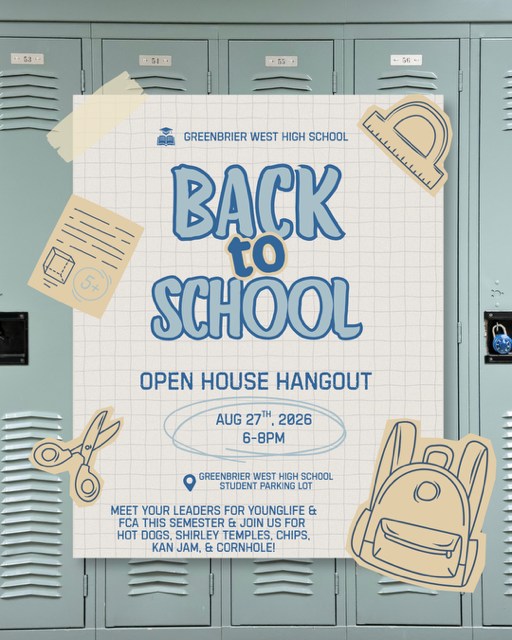 Back to School Open House Hangout Aug 27 6-8pm