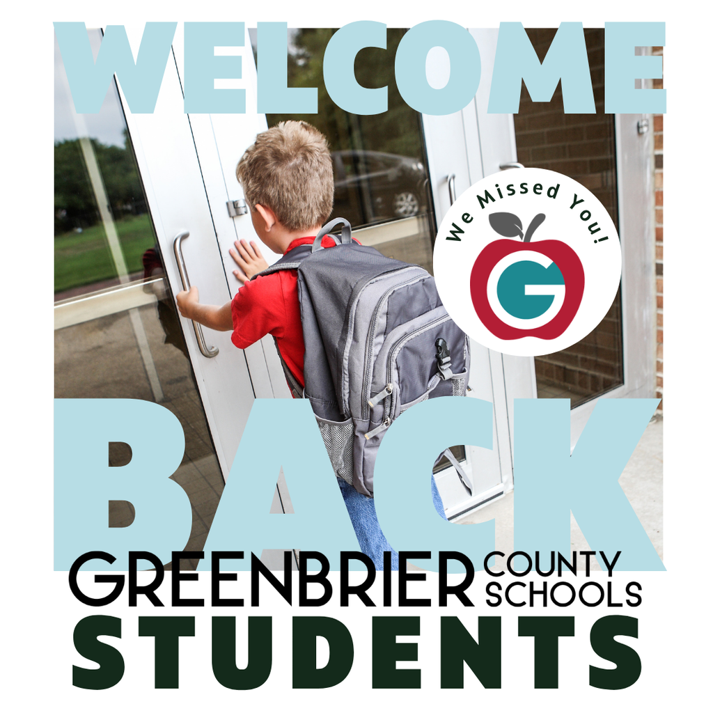 Elementary student wearing a red shirt and gray backpack opens the door at school