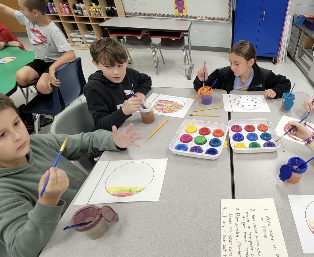 students making dots