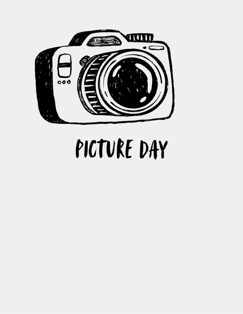 Camera and words "picture day"