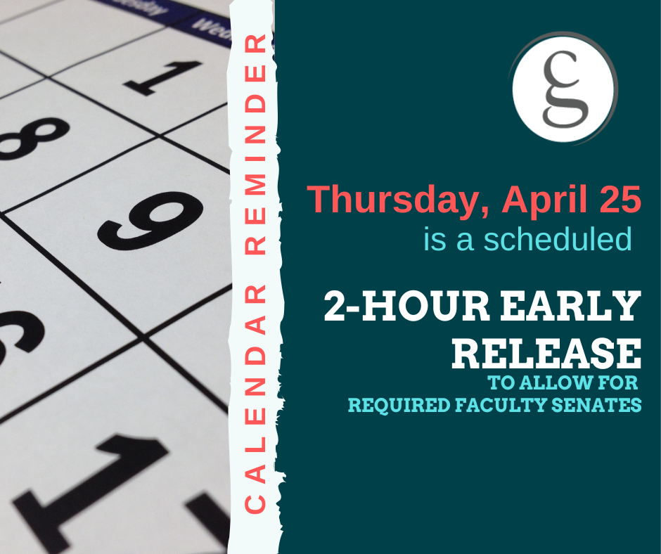 2-Hour Early Release on April 25