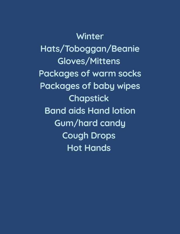 Collection Items for winter