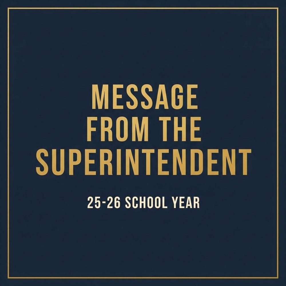 message from the superintendent