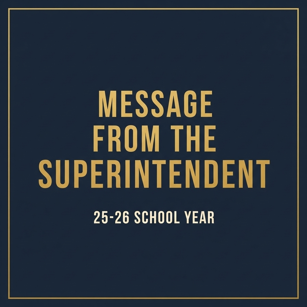 message from the superintendent