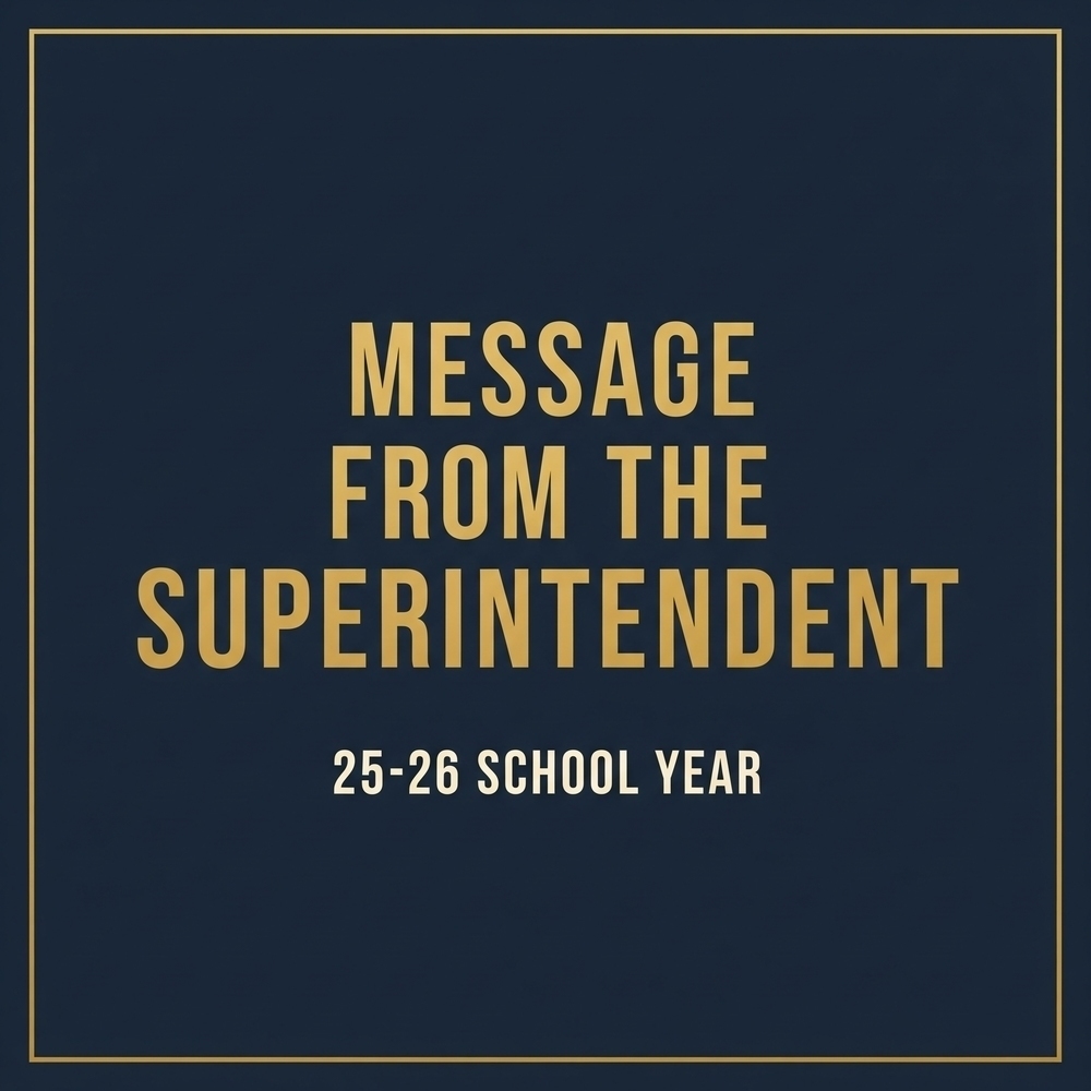 message from the superintendent