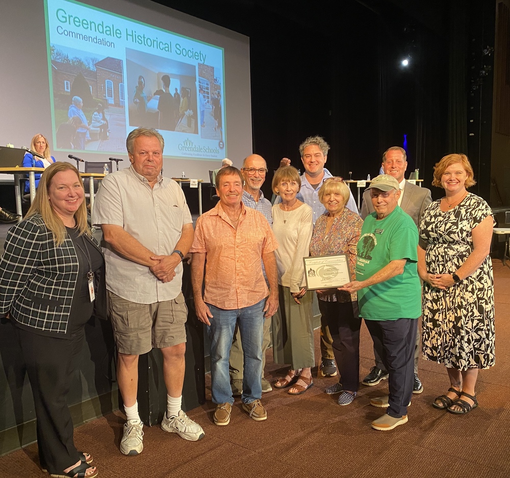 Greendale Historical Society Receiving Commendation at Annual Meeting