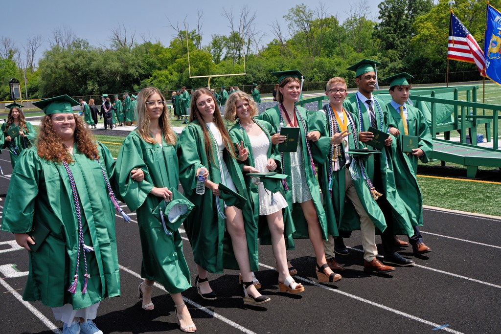 Students walking out of graduation