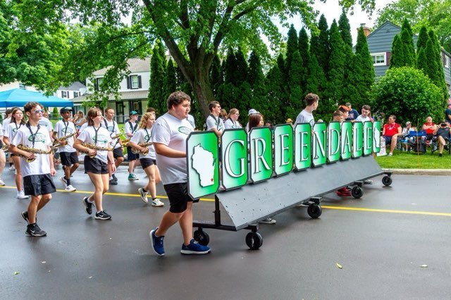 Greendale Sign in Parade