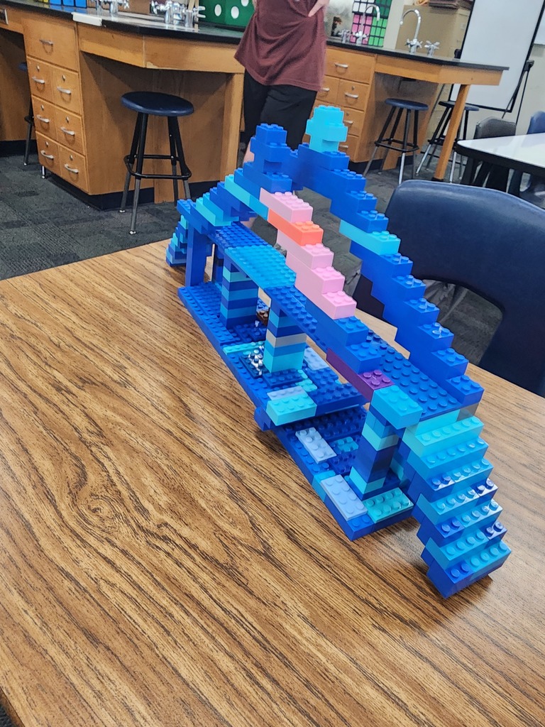 Lego Tower in blue blocks