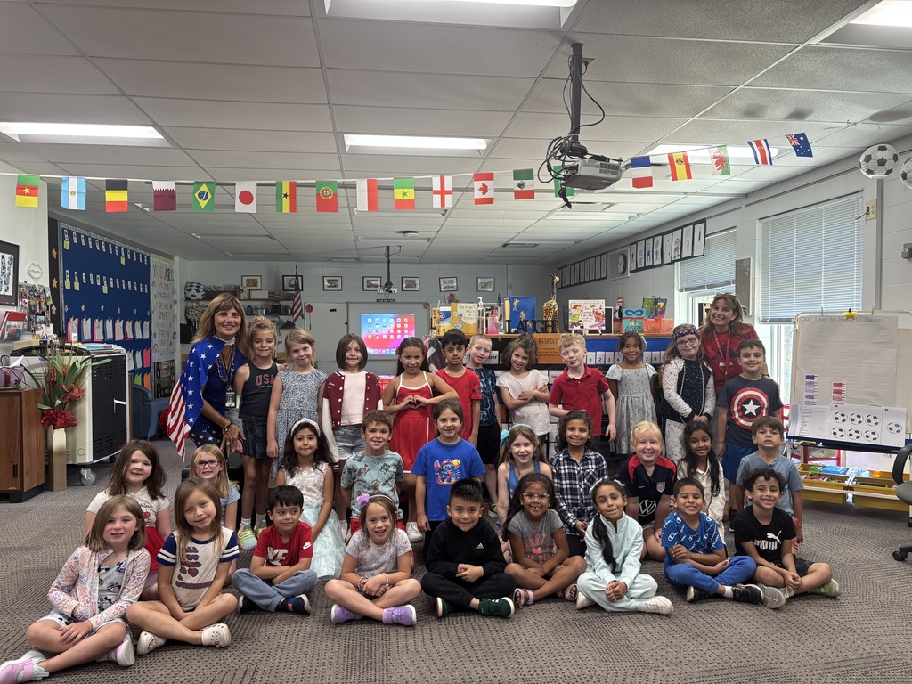Students wearing Red, White and Blue on Patriot Day