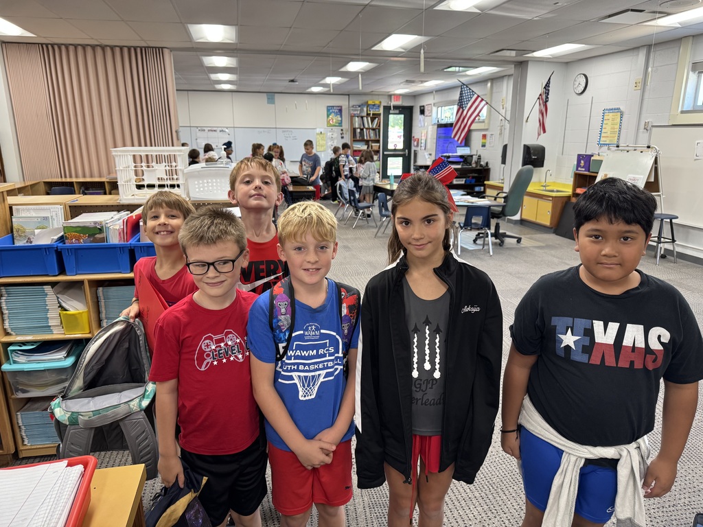 Students wearing Red, White and Blue on Patriot Day
