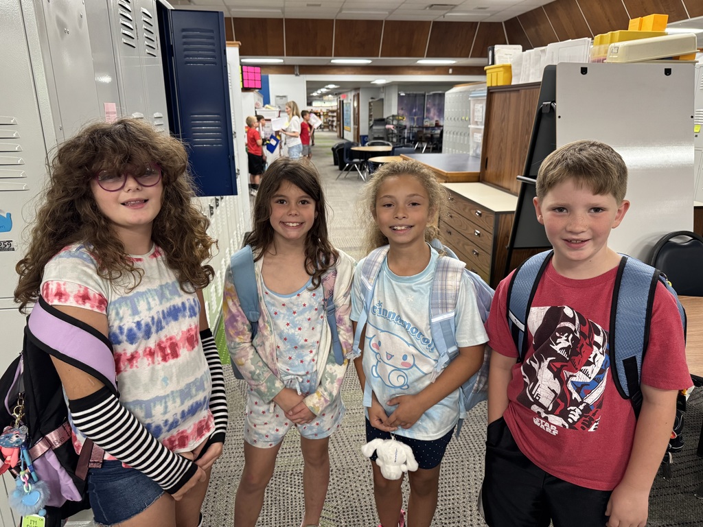 Students wearing Red, White and Blue on Patriot Day