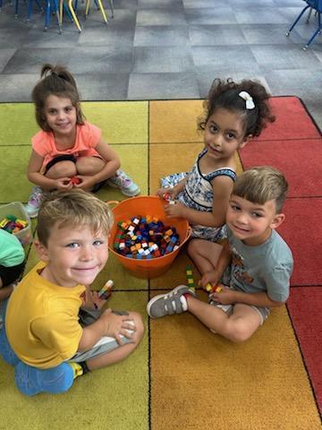 4K Learners Working on Math