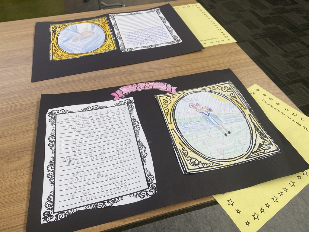 Student art work about RAT and Wind in the Willows