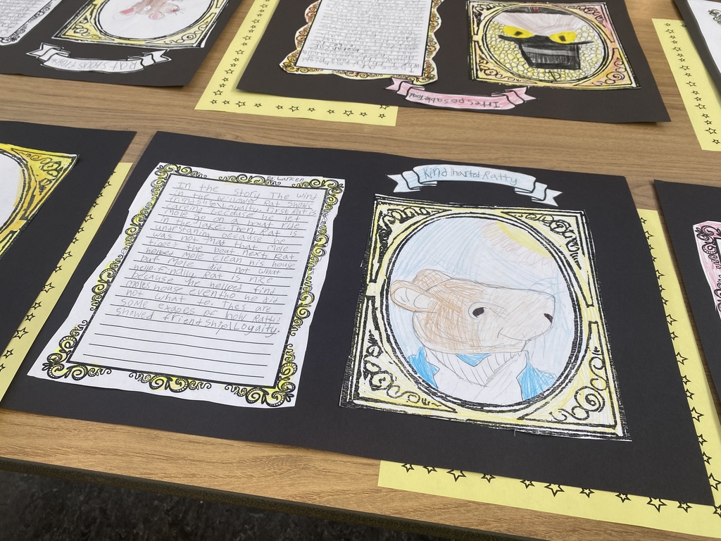 Student art work about RAT and Wind in the Willows