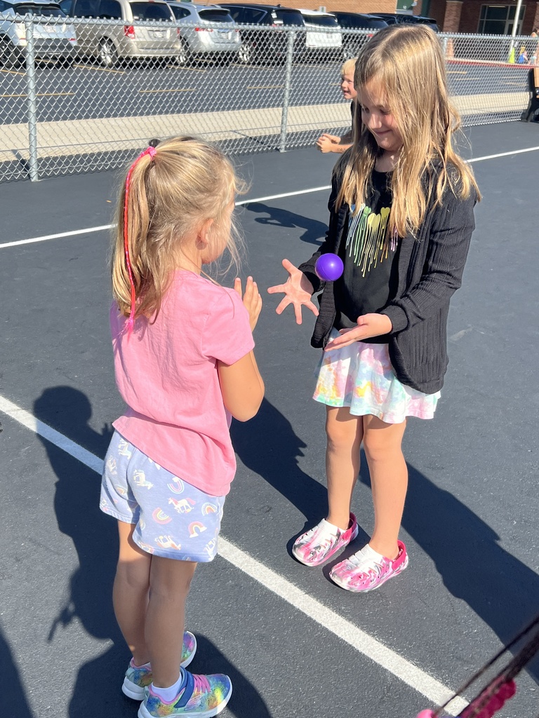 Girls playing catch