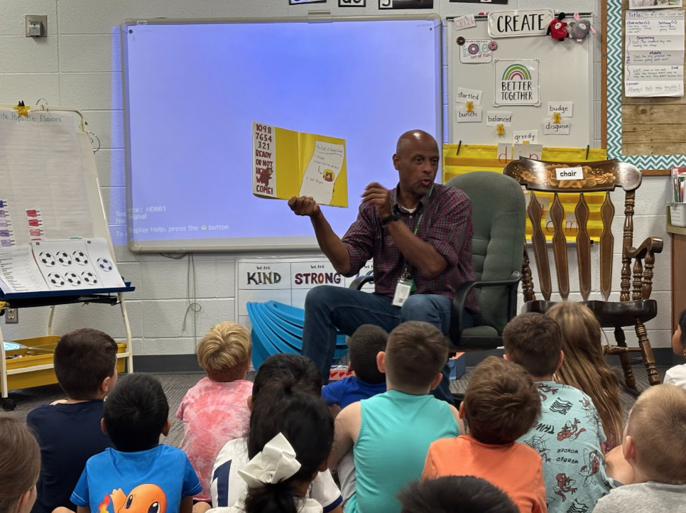 Mr. Brock Reads to First Grade