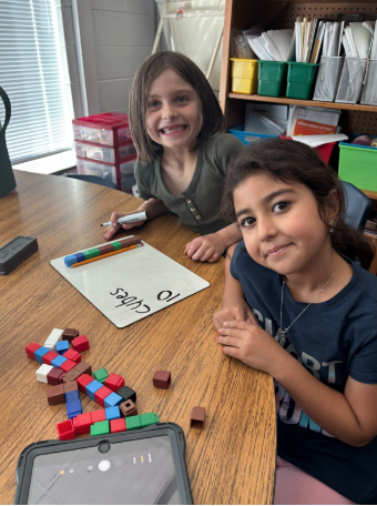 First Grade Math Using Cubes