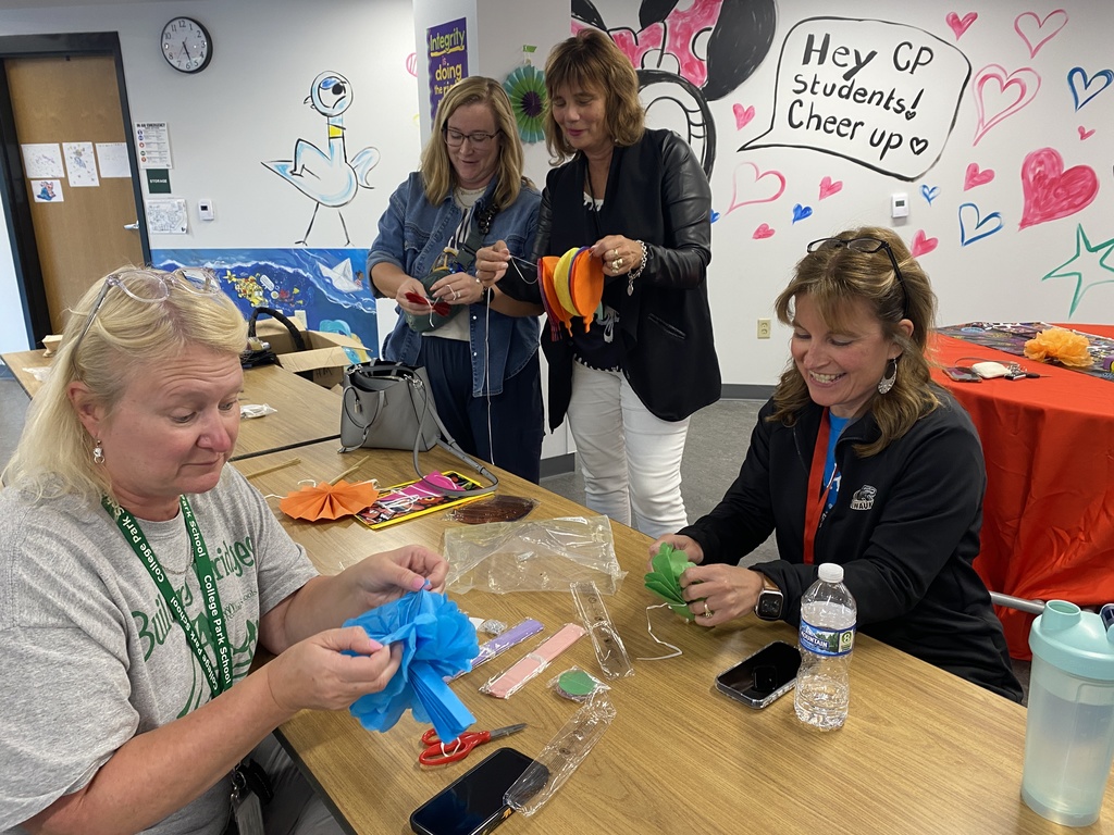Flower making at Hispanic Heritage Month Celebration