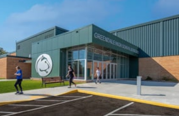 Outside of Greendale High School Gym