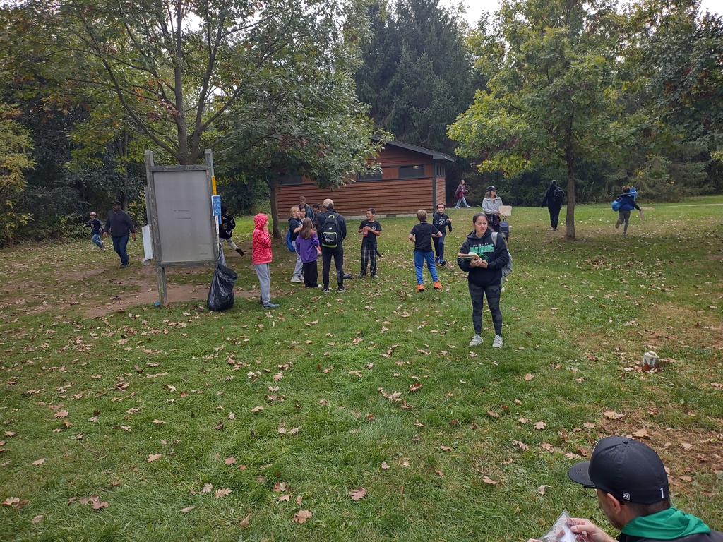 Students in field taking observations data.