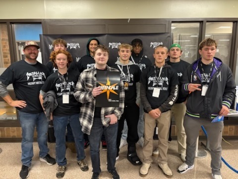 Students posing at MATC Heavy Metals tour event