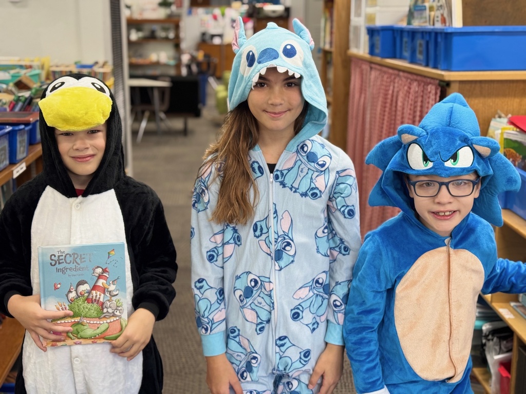 Students in costumes for book character day