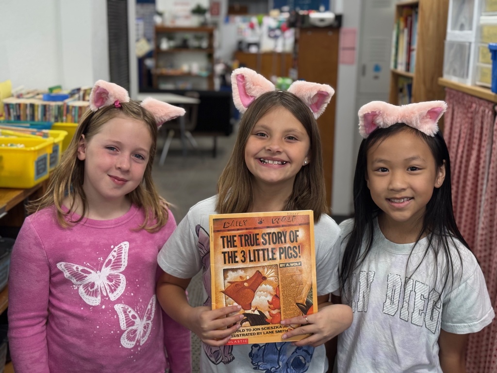 Students in costumes for book character day