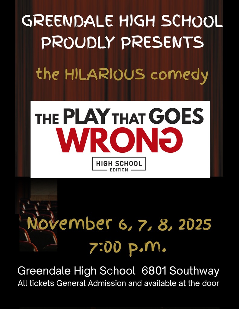 Play that goes wrong poster with dates, time, ticket details.