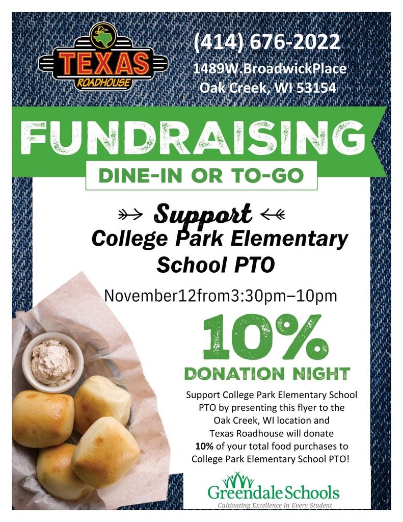 Texas Roadhouse Fundraising Flier