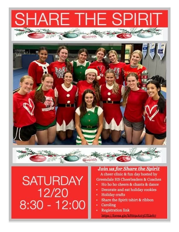 Share the Spirit Cheer Event Flier