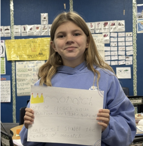 Vocabulary Posters made by 4th graders at College Park