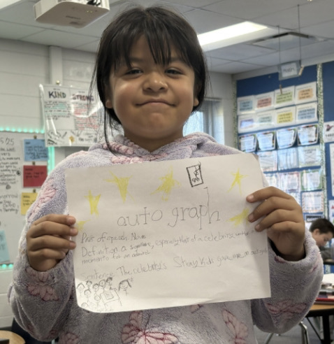 Vocabulary Posters made by 4th graders at College Park