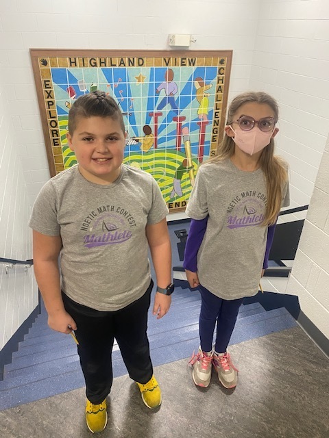 National Math Contest participants from HV