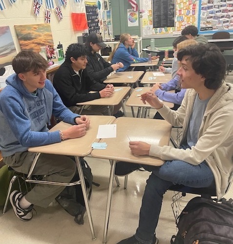 Interpersonal Communication class working on non-verbal skills