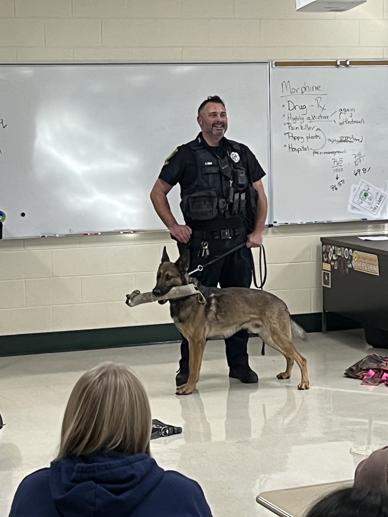 Greendale PD Officers & K-9 Speak in AP Biology Class