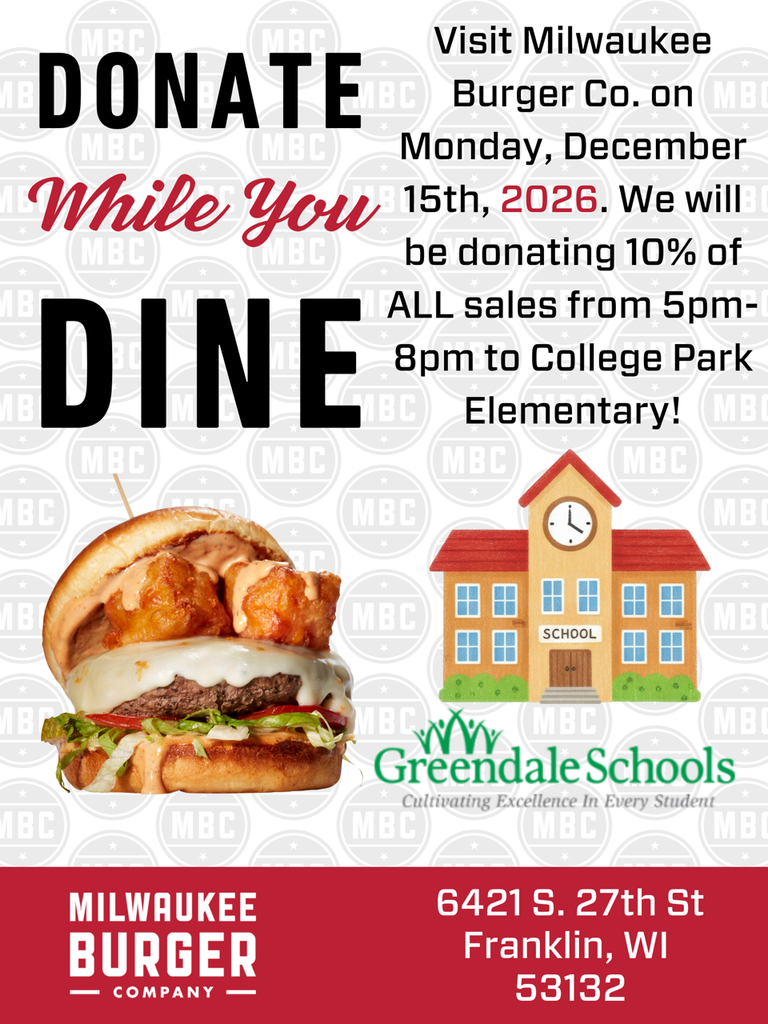 Milwaukee Burger Flier for fundraiser