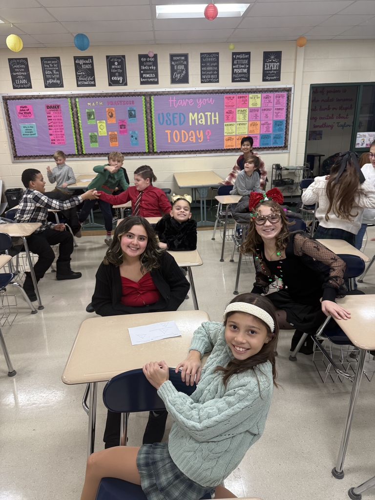 Students in classroom waiting for winter concert