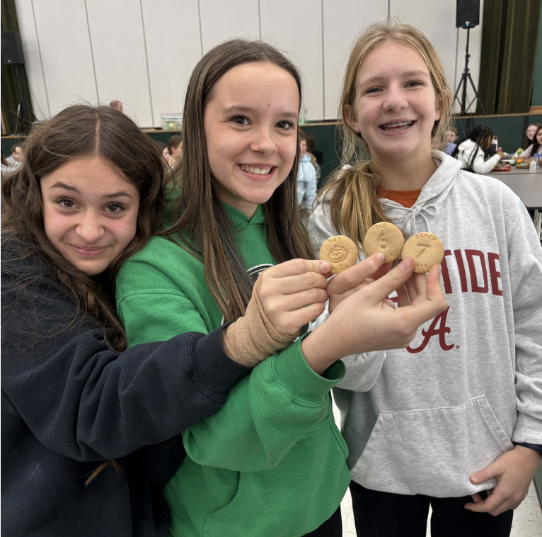 GMS students celebrating 67th day of school "67" style.